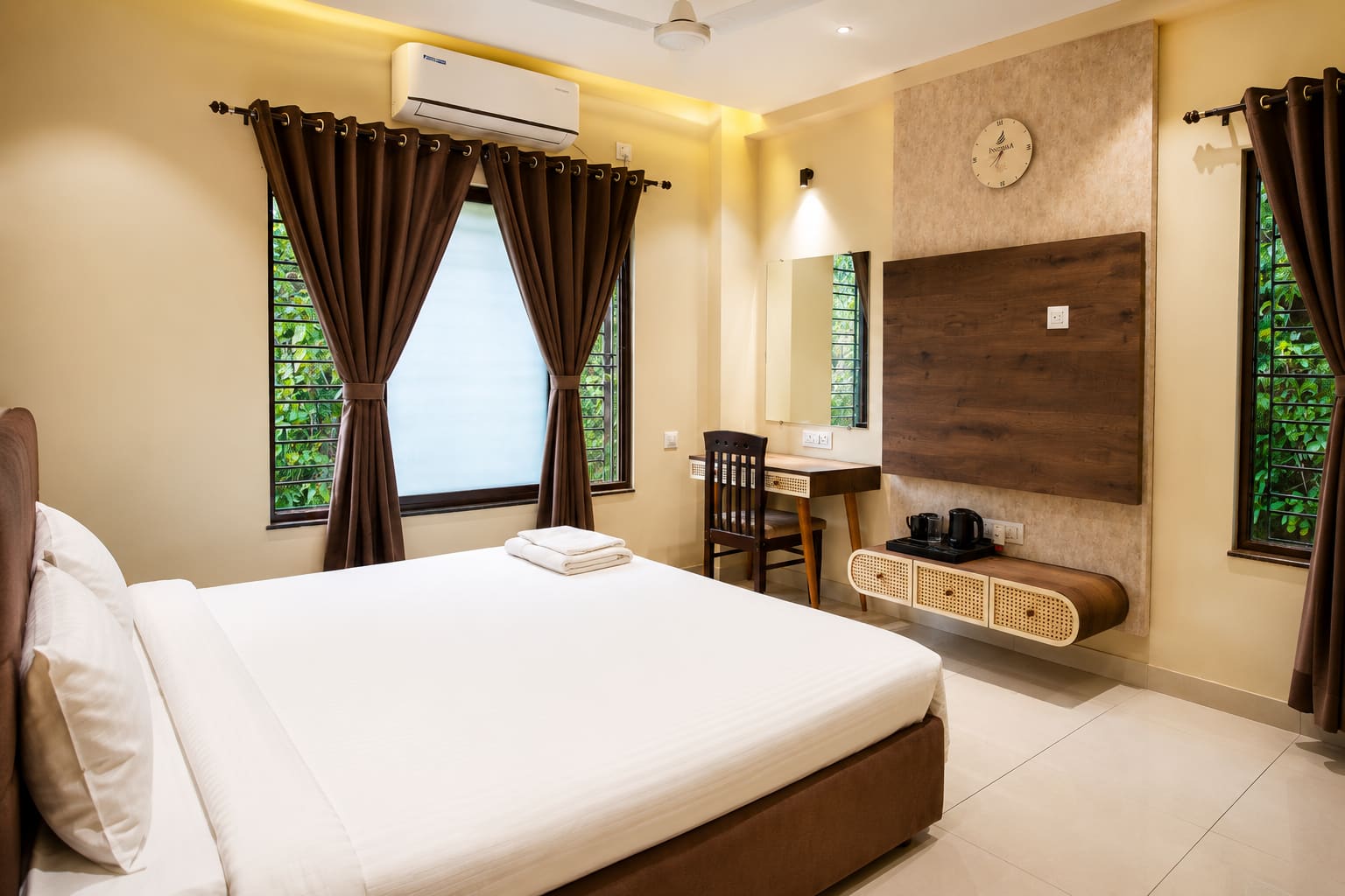 Luxury bedroom with premium bedding